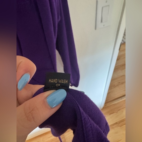 NEW Jules of Morocco Womens Boyfriend Oversized Button Down One Size Purple NWT - Picture 8 of 8